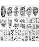 Yazhiji Large Sexy Flowers Collection 40 Sheets Waterproof Temporary Tattoos for Women - Buy Online on GoSupps.com