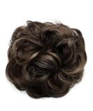CAISHA Messy Scrunchie Bun Voluminous Wavy Hairpiece | Heat-Resistant Synthetic Fibres | Brown Mix #32AH12 - Buy Online on GoSupps.com