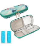 Belle Vous Insulin Cooling Bag Travel Set | Diabetes Pocket for Insulin & Meds | Reusable Cooling Packs | Portable Light Blue Medication Box - Buy Online on GoSupps.com