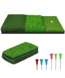NEWCARE Golf Hitting Mat 3-in-1 Foldable Grass Mat - Practice Chipping, Swing Detection, Batting - Backyard Portable Mat for Driving & Putting - Golf Training Tri-Turf Mat - Buy Online on GoSupps.com