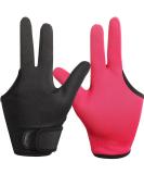 Heat Resistant Gloves for Hair Styling 2 Pcs Curling Wand Glove 3 Finger Barber Glove Reusable Hair Dye Heat Protector Glove (Black, Rose Red) - Buy Online on GoSupps.com
