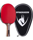 Spindragon Apex Carbon Professional Ping Pong Paddle - Dual Offensive Rubber & Carry Case - Enhance Your Game & Win Matches - Buy Online on GoSupps.com