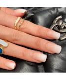 NOVO OVO Milk Cap Short Press On False Nails - Neutral Ombre Gradient French Tip Opaque Fake Nail Kit for Valentine's Day - Buy Online on GoSupps.com