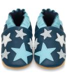 Blue Stars Soft Sole Baby Shoes | Leather Toddler Shoes for Baby Girl or Boy 12-18 Months - Buy Online on GoSupps.com
