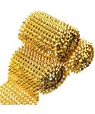 Punk Trim Beads - 3 Yards Sew Stitch On Spike Stud Cone Flatback Rivets in Gold for Clothing, Wedding, Arts & Crafts - Buy Online on GoSupps.com