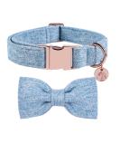 Dogwong Comfortable Adjustable Dog Collar with Removable Fly - Blue Pet Collar for Small to Medium Dogs - Perfect Gift for Girls | X-Small (Pack of 1) - Buy Online on GoSupps.com