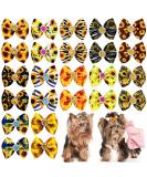 JpGdn 24Pcs/12Pairs Dog Hair Bows with Rubber Band Autumn Sunflower Pattern for Girls Female Cat Rabbit Puppy Poodle Top Knot Elastic Hair Bowknot Grooming Accessories Attachment Sunflower Autumn 24 - Buy Online on GoSupps.com
