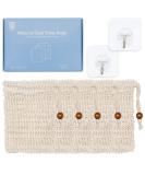 5 Pack Premium Exfoliating Mesh Soap Saver Bags - Natural Ramie & Sisal Loofah Pouches for Bath & Shower | Includes Bonus 3 Wall Hooks - Enhance Your Skincare Routine - Buy Online on GoSupps.com