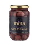 Mina Purple Beldi Olives - Premium Handpicked and Naturally Cured - Gluten Free, Low Carb, Vegan - 12.5 oz - Great Keto Snacks - Buy Online on GoSupps.com