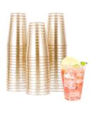 JOLLY CHEF 50pcs 14OZ Gold Plastic Cups - Disposable Glitter Tumblers for Parties & Weddings - Buy Online on GoSupps.com