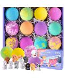 Bath Bombs for Kids - 12 Pack Handmade Fizzy Balls with Surprise Puppy Toys Inside | Organic Spa Bubble Bath Gift Set for Toddlers | Safe and Fun Bath Time Kit for Birthday, Easter, Christmas - Buy Online on GoSupps.com