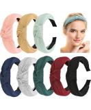 Maxdot 8-Piece Knotted Wide Headbands Set for Women - Elastic Turban Hair Accessories - Buy Online on GoSupps.com