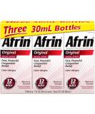 Afrin Original Nasal Spray 3 Pack - 1 Fl Oz Per Pack | Fast & Effective Sinus Relief - Buy Online on GoSupps.com