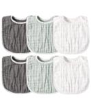 GROBRO7 6Pcs Baby Cotton Gauze Bib Set for Unisex Newborns - Adjustable Snap Burp Cloths for Boys and Girls (0-36 Months) - Buy Online on GoSupps.com