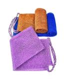 African Exfoliating Net 3-Pack for Super Exfoliation at Home Spa - Dual Sided Back Scrubber Cloths for Deep Skin Cleansing - Buy Online on GoSupps.com