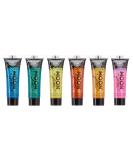 Buy Moon Glitter Gel Set - Shimmering Glitter Face Paint - 12ml 6 Colors - International Shipping Available - Buy Online on GoSupps.com
