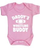 Hippowarehouse Daddy's Wrestling Buddy Baby Vest Bodysuit - Unisex (Short Sleeve) - Buy Online on GoSupps.com