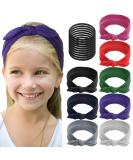 Colorful Headbands for Girls with Removable Bow - Cute Hair Accessories 8 Pack with Extra Elastics - Buy Online on GoSupps.com