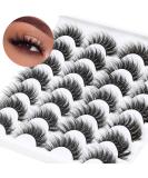 Shop Losha Lashes: 14 Pairs Fluffy Vegan Cat Eye False Eyelashes - Soft Handmade Lash Extensions (P01) for Bright Eyes - Buy Online on GoSupps.com