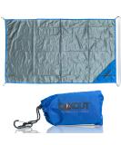 Ultralight Waterproof Backpacking Tarp Ground Cloth 27.5x48 Inches | Compact Mini Pocket Blanket for Hiking Gear | Packable Groundsheet with Pouch and Carabiner - Buy Online on GoSupps.com