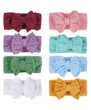 8-Piece Baby Headband Set with Bow | Newborn Elastic Nylon Hairbands & Toddler Girls' Turban Accessories - Buy Online on GoSupps.com