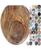Sanilo ELONGATED, Silent Slow Close, Molded Wood Adjusting Toilet Seat, Rustic - Buy Online on GoSupps.com