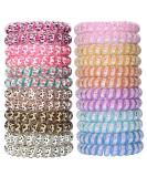 PinkSheep Hair Ties 24 Pack - Elastic Coil Hair Ties for Women & Girls | Colorful, No Crease Hair Bands | Non-Soaking Hair Accessories - Buy Online on GoSupps.com