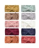Handmade Baby Headbands - Pack of 10 Stretchy Nylon Headbands with Bows for Newborn to Toddler Girls - Buy Online on GoSupps.com