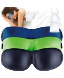 Sleep Mask for Men & Women - 3 Pack Adjustable Lightweight Eye Masks for Ultimate Comfort Deep Darkness & Side Sleepers | Breathable Antifaz Para Dormir - Buy Online on GoSupps.com