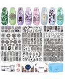 Biutee 15pcs Nail Stamping Plates Set with Stamper, Scraper, and Storage Bag - Manicure Art Vintage Ethnic Leaves Flowers Animal Image Stamp Kit - Buy Online on GoSupps.com