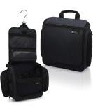 Hanging Travel Toiletry Bag for Men and Women  Large Cosmetics, Makeup and Toiletries Organizer Kit with 10 Compartments, YKK Zippers, XXL Metal Swivel Hook, Water-Resistant Nylon Black - Buy Online on GoSupps.com