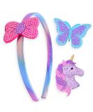 FROG SAC Sparkle Charm Headbands for Girls | Interchangeable Butterfly, Bow, Unicorn Kids Headband | Rhinestone Hair Accessories for Toddlers and Little Girls - Buy Online on GoSupps.com