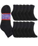 Special Essentials 12 Pairs Men's Cotton Diabetic Ankle Socks Black Grey White (10-13, Black) Large Black - Buy Online on GoSupps.com