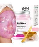 BR UN Jelly Mask Jar Pomegranate Peel-Off Face Care Rubber Mask | 23 fl oz Skin Care Moisturizing Gel Mask Jar Spa Set - Buy Online on GoSupps.com