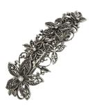 Vintage Silver Leaf Hair Clip - Elegant Barrette for Women - Buy Online on GoSupps.com