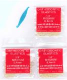 300 Pack 1/4 inch Orthodontic Elastic Rubber Bands - Medium Force - for Bows, Dreadlocks, Braids - Includes FREE Elastic Placer - Buy Online on GoSupps.com