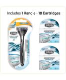 Buy Schick Quattro Titanium 4 Razor Shaving System - 10 Cartridges + Handle - International Shipping Available - Buy Online on GoSupps.com