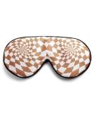 Townssilk 100% Silk Sleep Mask with Adjustable Strap - Super Soft Eye Mask for Ultimate Comfort and Sleeping Aid - Dizzying Squares Coffee Pattern - Buy Online on GoSupps.com