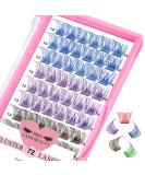 Shop Colored Lash Clusters - 5 Color Mixed Individual Eyelashes | 14mm Volume Wispy Lashes | Reusable Soft Bands for DIY Lash Extensions - Buy Online on GoSupps.com