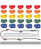 Jungle Gym Kingdom Rock Climbing Holds for Kids - Indoor & Outdoor Rock Wall Climbing Kit with Mounting Hardware, Knotted Rope and 25 Handles - Playground Accessories - Buy Online on GoSupps.com