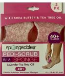 Pedi-Scrub In A Sponge Lavender Tea Tree Oil - 2 Pack | Exfoliating Foot Scrub - Buy Online on GoSupps.com