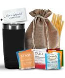 Premium Bellina Tea Gift Basket for Tea Lovers - Herbal Tea Variety Pack with Insulated Tumbler, Honey Straws & Gift Bag - Perfect Gift for Women and Men - Buy Online on GoSupps.com