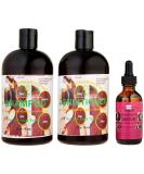 Organic Hair Solution: Shampoo Conditioner & Edge Growth Oil with Aloe Vera Avocado Castor Tea Tree Argan Jojoba & Peppermint for Stronger Thicker Longer Hair - Nourish & Strengthen - Buy Online on GoSupps.com