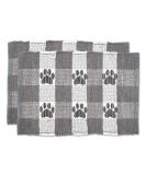 Bone Dry Buffalo Check Gray Placemat 12x18 - Set of 4 - Buy Online on GoSupps.com
