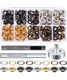 1/4 Inch Grommet Kit 200 Sets Grommets Eyelets with 3 Pieces Install Tool Kit and Box for Shoes Clothes Crafts Bag 1/ 4 Inch Inside Diameter - Buy Online on GoSupps.com