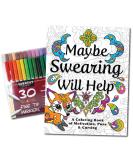 Maybe Swearing Will Help Adult Coloring Book Set - Coloring Books for Adults Relaxation with 30 Markers in a Case - Motivational Swear Word Anxiety Relief - Color Cuss & Laugh Your Way to Less Stress - Buy Online on GoSupps.com