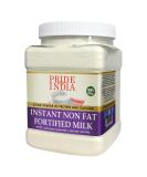 Pride Of India - Instant Fortified Nonfat Dry Milk Powder - Enriched w/ Vitamin D Protein & Calcium - 1.25 lbs (20oz) Jar - Buy Online on GoSupps.com