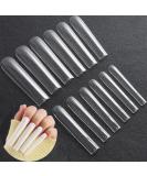 gootrades 3XL Tapered Square Nail Tips 360pcs - Clear Extra Long Straight Acrylic Nails - Manicure Salon Home DIY - 12 Sizes - Buy Online on GoSupps.com