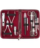 3 Swords Germany Manicure Pedicure Set Kit in Burgundy Synthetic Leather - Premium Brand Quality - Buy Online on GoSupps.com