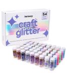 Hemway Fine Glitter Shaker Set - 54 x 9.6g Multi-Purpose Craft Glitter for Art Resin Decorations Makeup & Nails - International Shipping Available - Buy Online on GoSupps.com